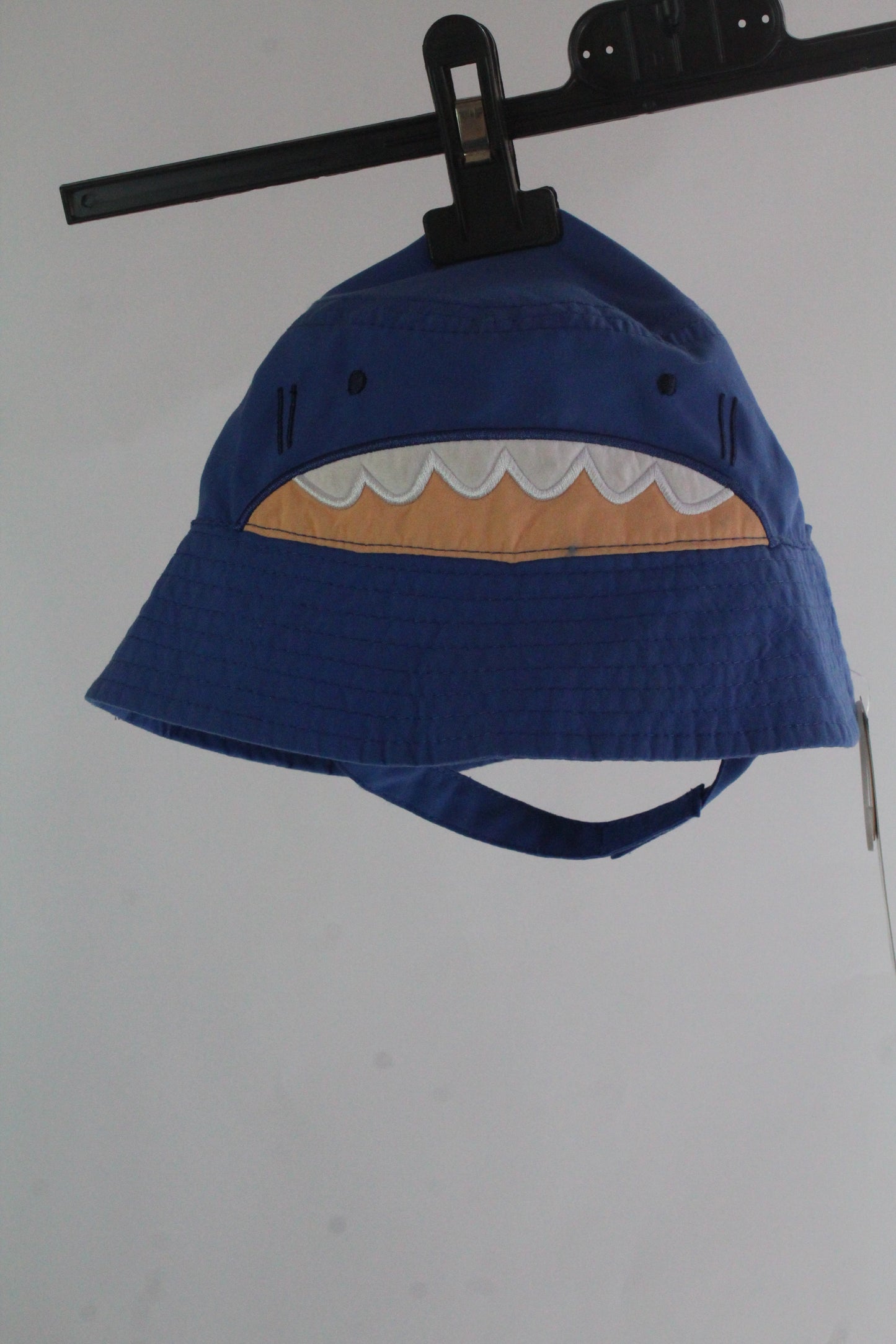 Boys Baby Blue Shark Bucket Hat 12-18M