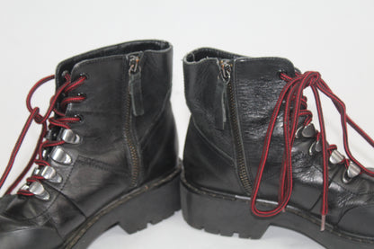 Women's Zara Black Combat Boots UK Size 36