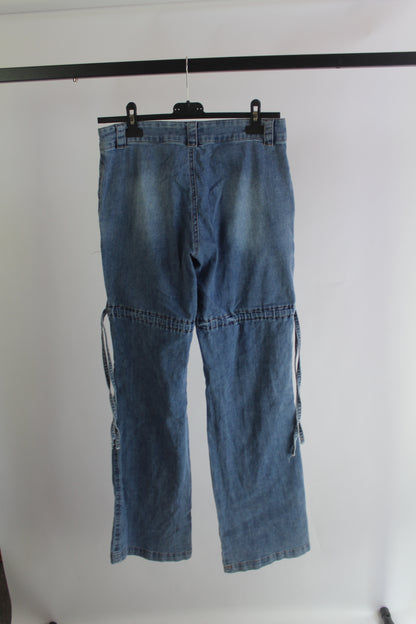 I AM GIA Women's Light Wash Cargo Pants Size Small