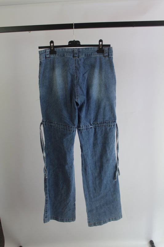 I AM GIA Women's Light Wash Cargo Pants Size Small