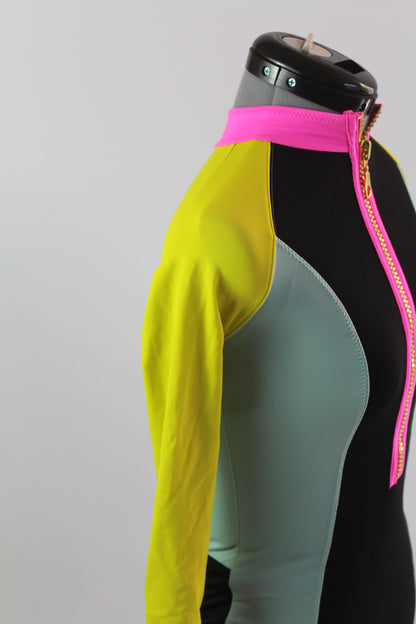 HM One Piece Bathing Suit Block Color Size 6