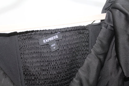 Women's Black Express Top w/Puff Sleeves Size Medium