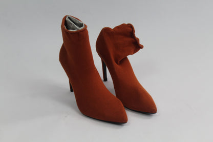 Zara Brown Basic Sock Booties Size 36