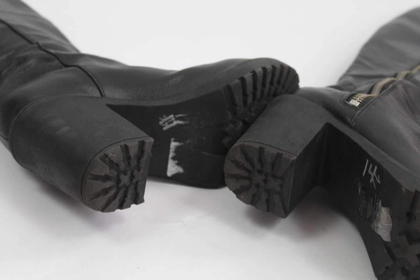 Women's Black Chunk Boots Size 38