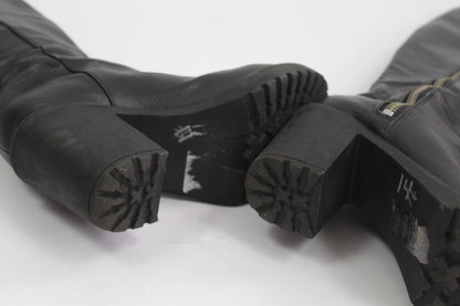 Women's Black Chunk Boots Size 38