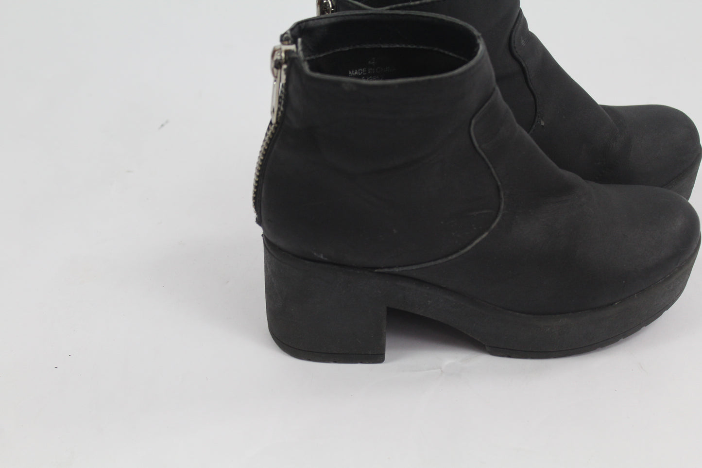 Women's Asos Black Chunk Booties Size 4