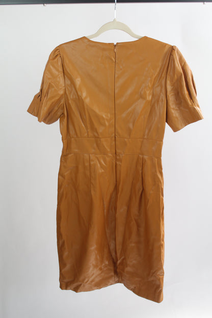 Women's DKNY NWT Pleather Midi Dress Size 12