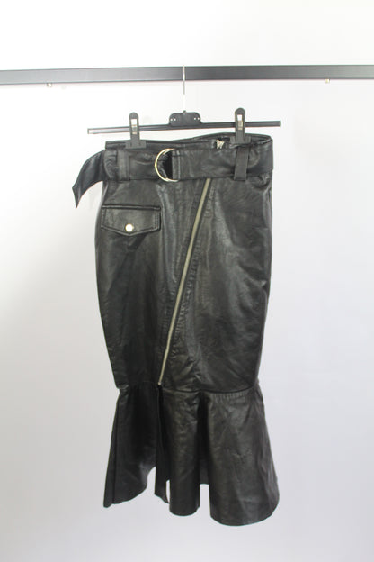 Women's HM Black Pencil Pleather Skirt Size 4