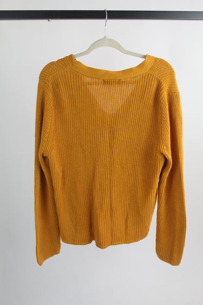 Women's Yellow Forever 21 Knit Sweater Size 1x
