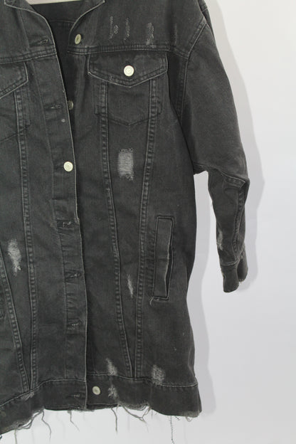 Women's Zara Trafaluc Denim Distressed Jacket Size Small