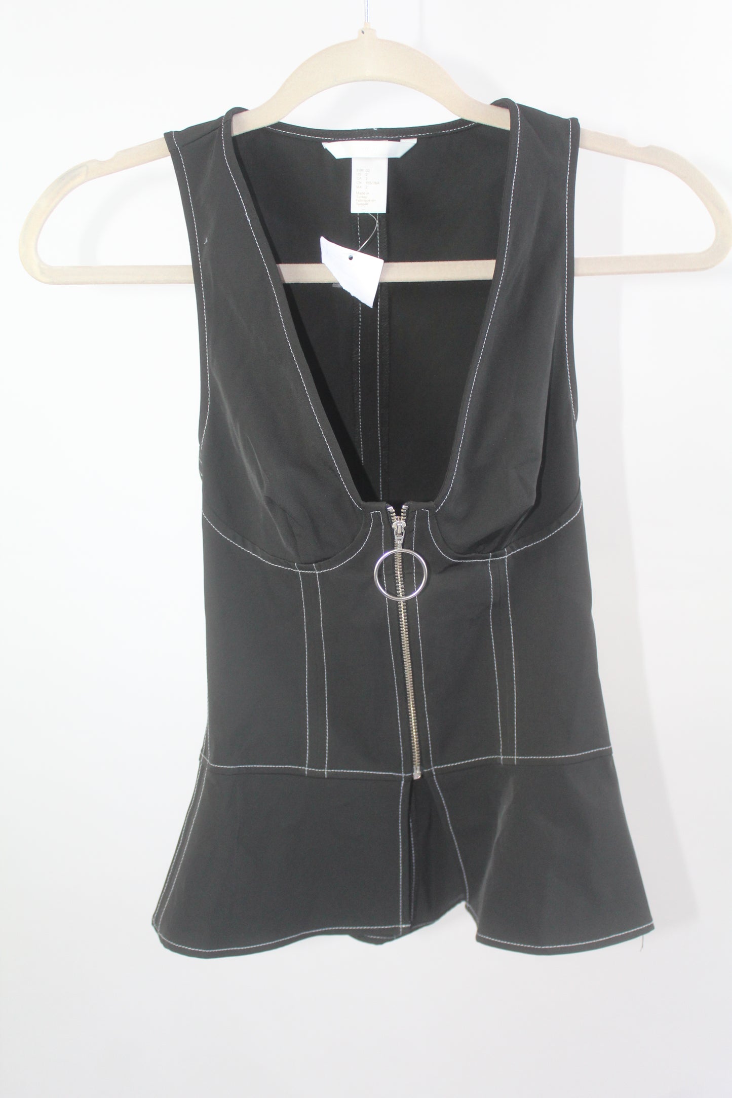 H&M Black Open Chest Top – Sizes Vary