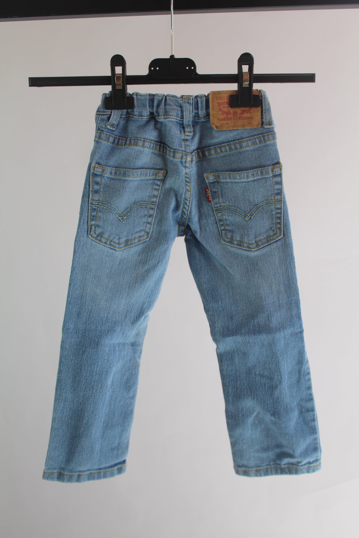 Boys Levi's Light Wash 511 Straight Leg Denim Size 4 Regular