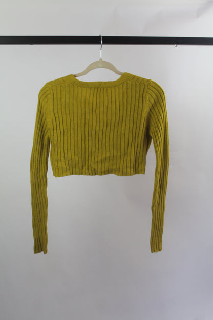 Urban Outfitters Yellow Cropped Cardigan Size XS