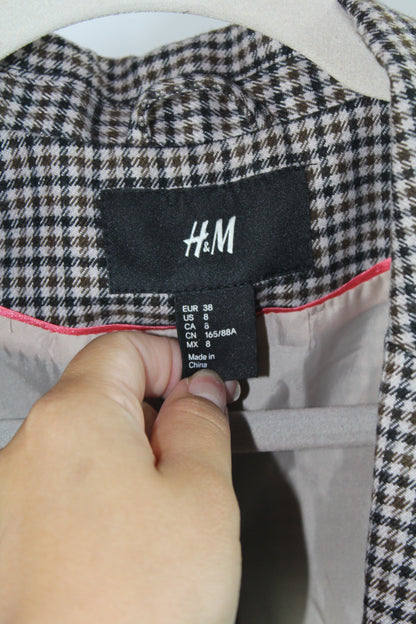Women's Black/White HM Blazer Size 8