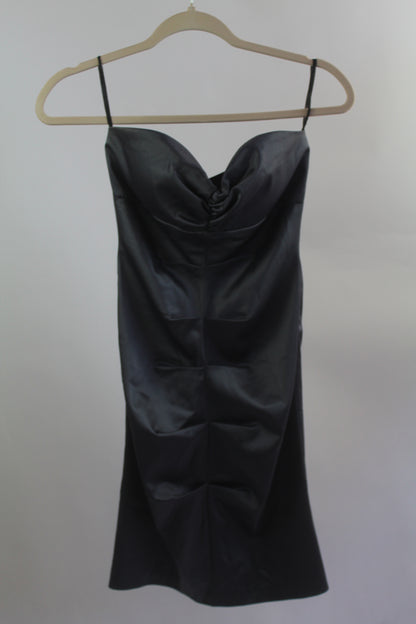 Prom Silk Silver Bodycon Jump Apparel Size 3/4