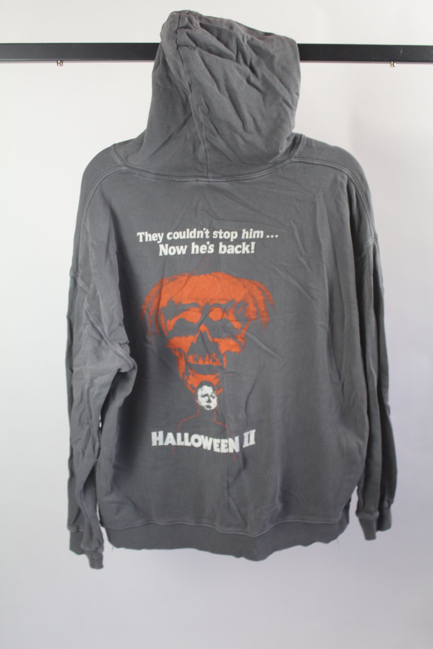 Women's Grey Halloween Hoodie Size Large