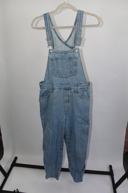 Women's Levi Denim Overalls Partially Distressed Size Medium