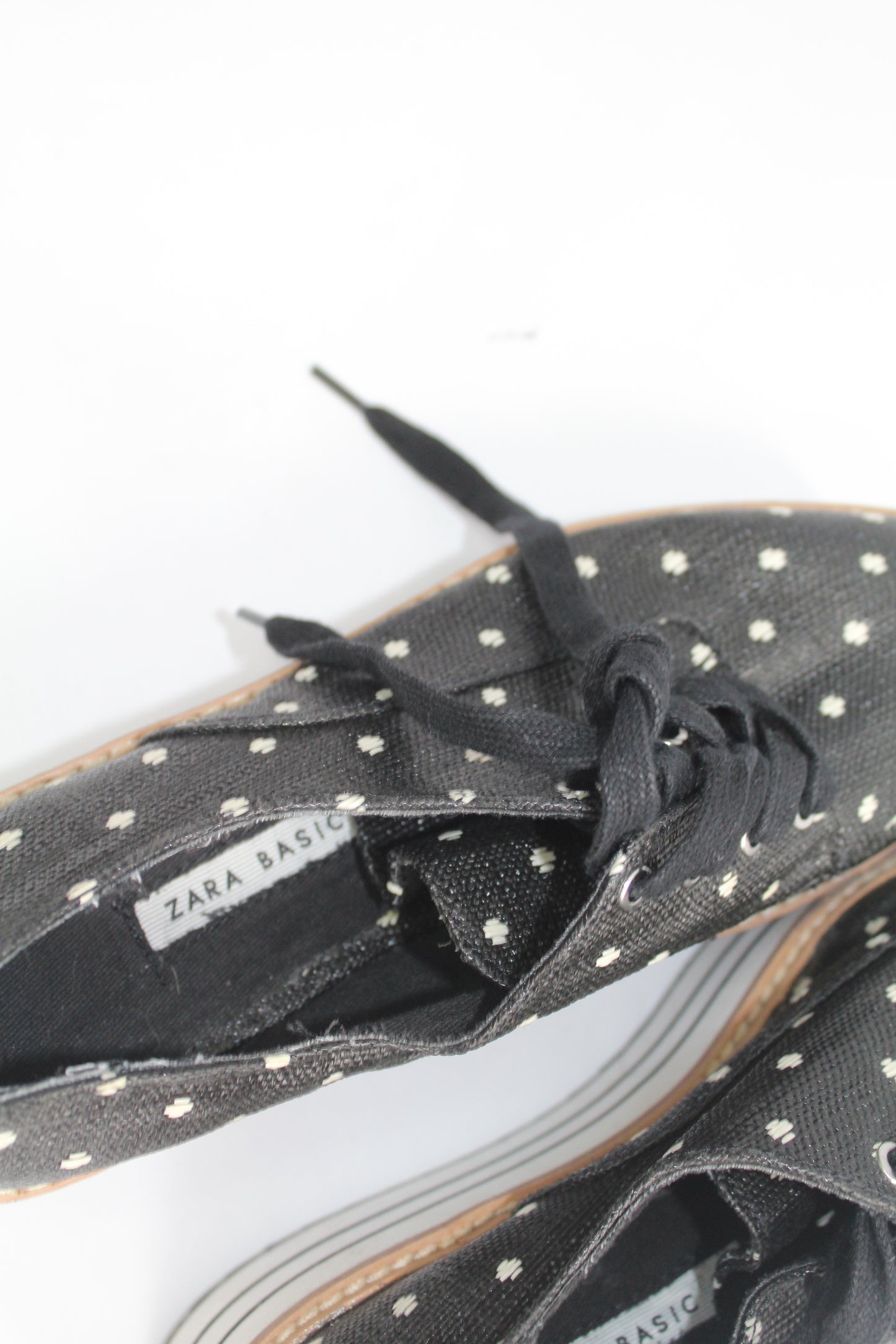 Women's Zara Striped Black/Grey Shoes Size 37