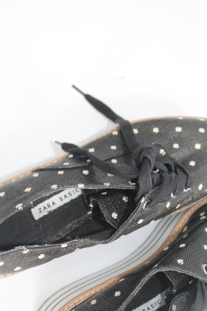 Women's Zara Striped Black/Grey Shoes Size 37