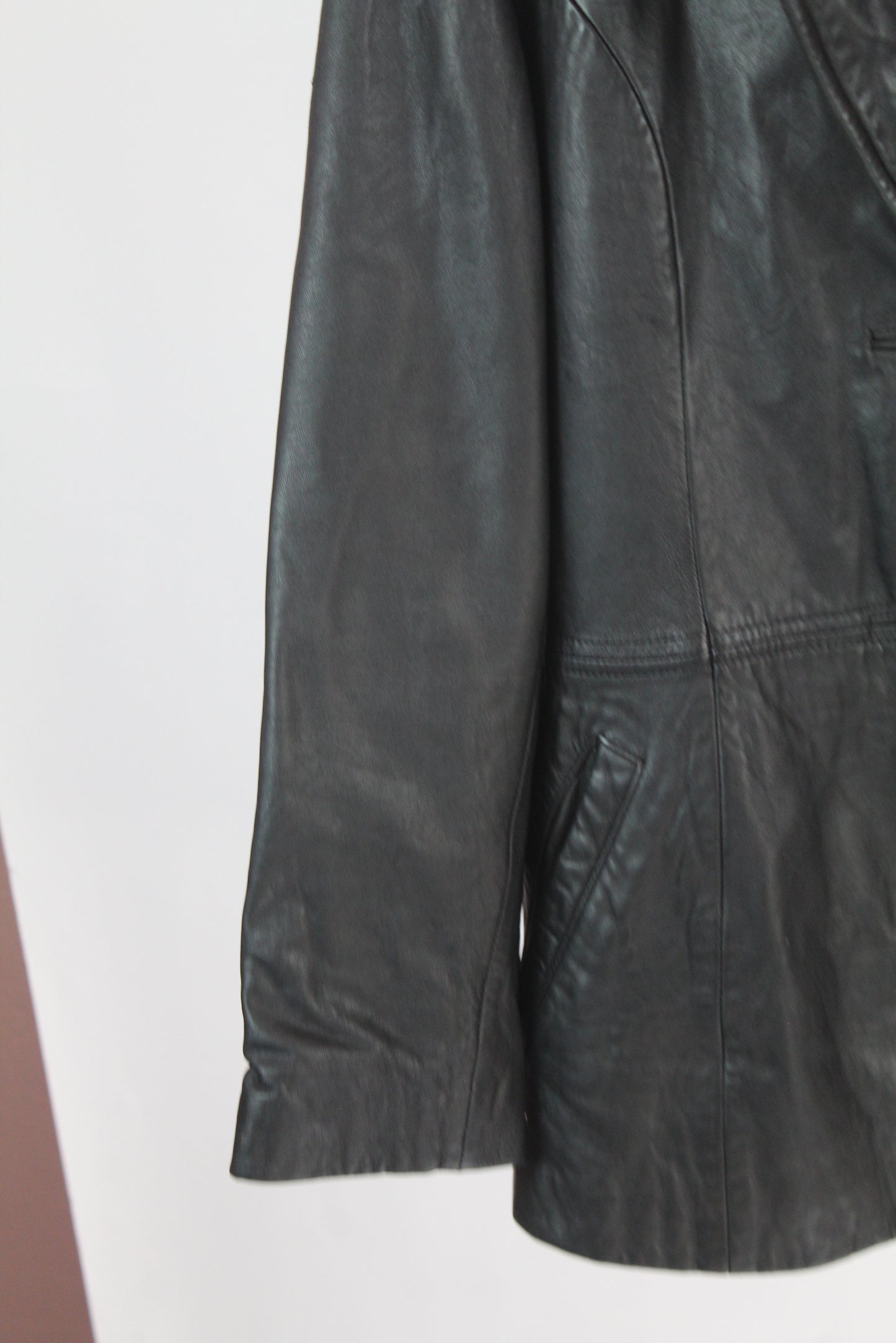 Women's Black Leather Kenneth Cole Reaction Jacket XS