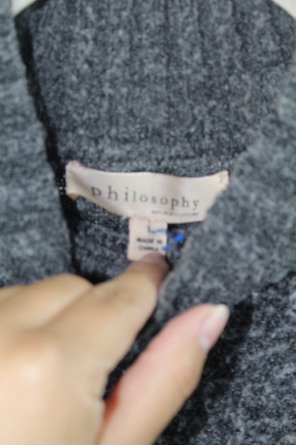 Women's Grey Philosophy Sweater Size Large