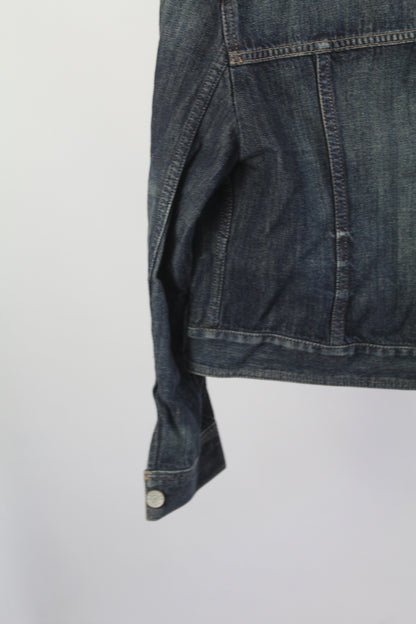 Women's Express Blue Cropped Denim Jacket Size Small