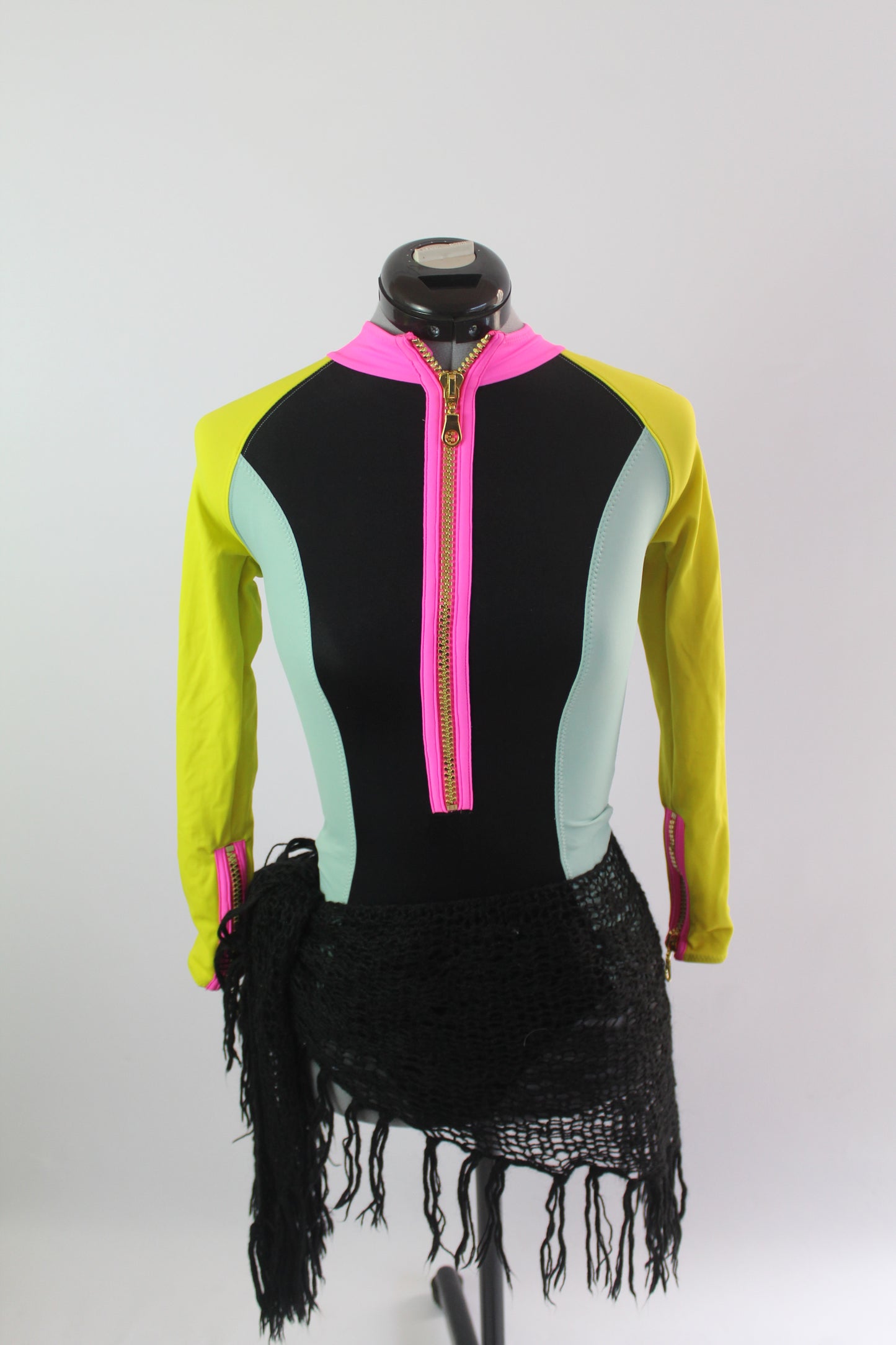 HM One Piece Bathing Suit Block Color Size 6