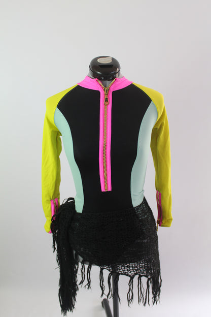 HM One Piece Bathing Suit Block Color Size 6