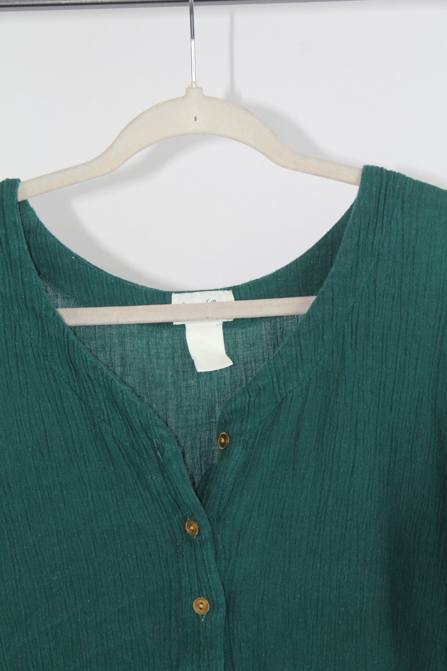 Women's Vintage Maxi Green Dress Laurel Rose Size Large