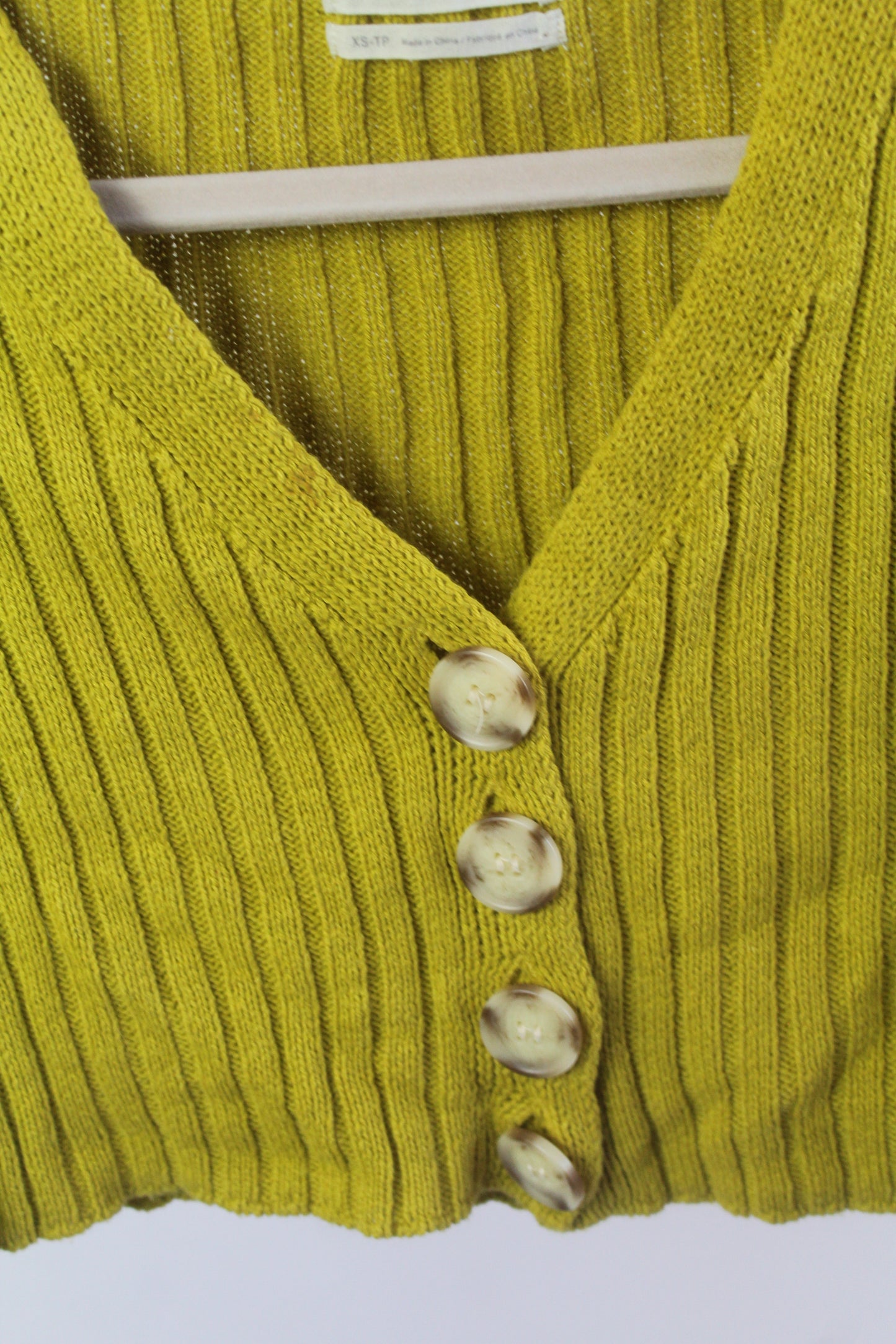 Urban Outfitters Yellow Cropped Cardigan Size XS