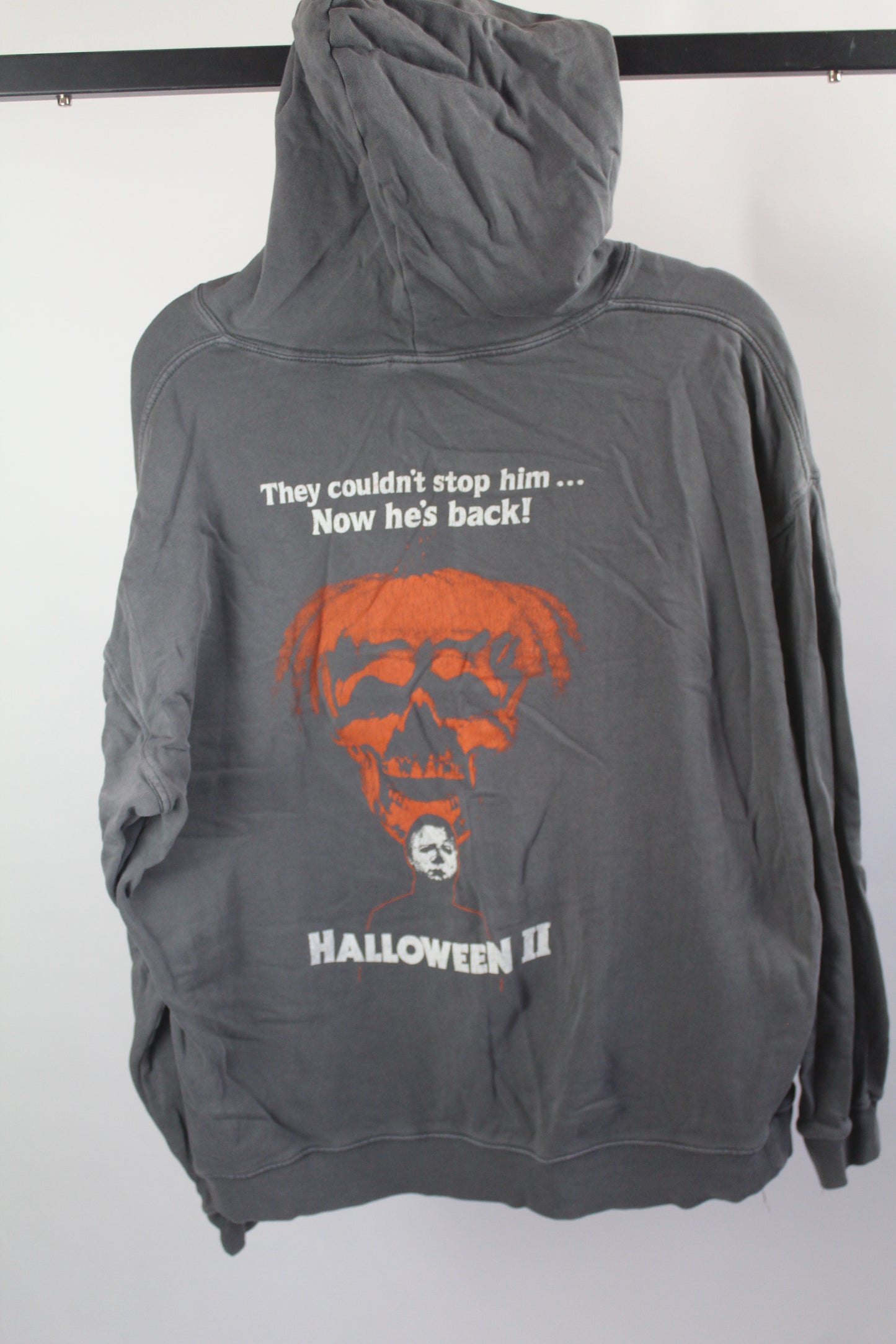 Women's Grey Halloween Hoodie Size Large