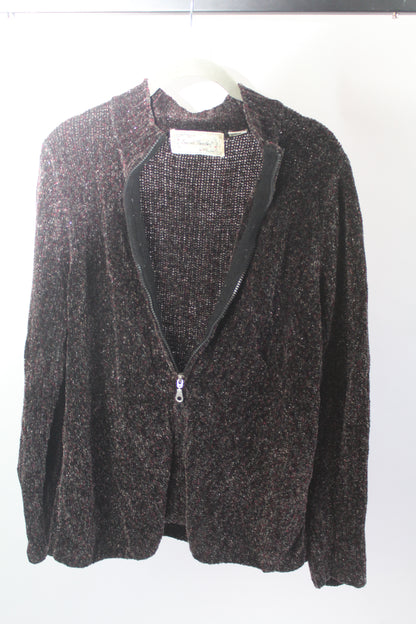 Vintage Zip-Up Sweater Size XL