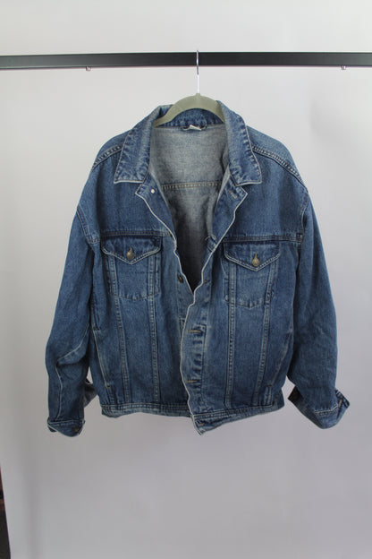 Women's Vintage Denim Jacket Sized Medium Oversized Fit