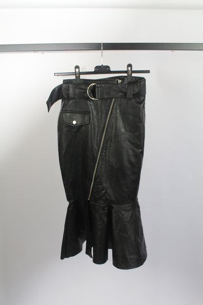 Women's HM Black Pencil Pleather Skirt Size 4