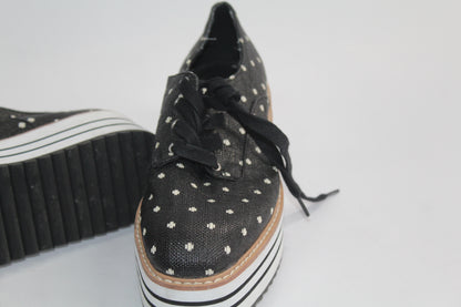 Women's Zara Striped Black/Grey Shoes Size 37