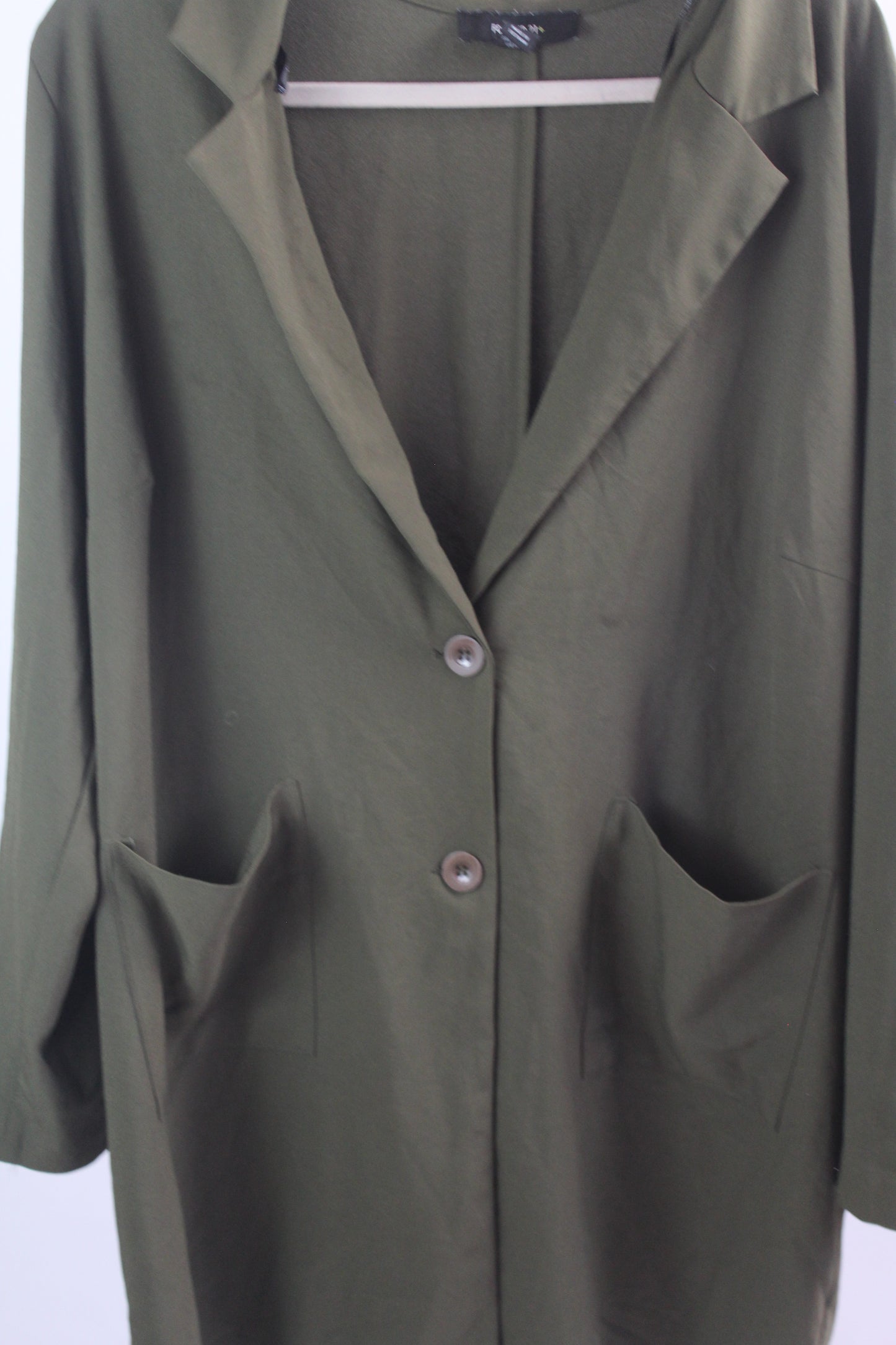 Women's Olive Green F21 Long Sleeve Formal Top Size 2X