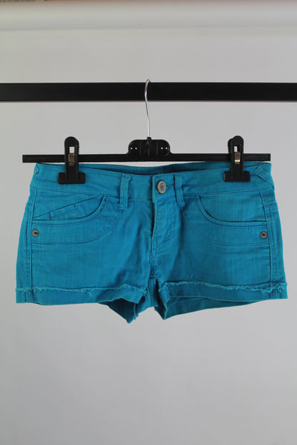 Y2K Mossimo Supply Co Teal Mini Shorts Women's Size 1