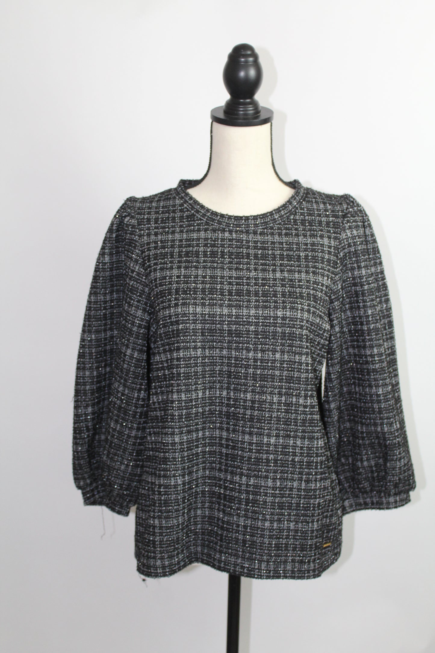 Anne Klein Women’s Textured Grey Jacket – Size M