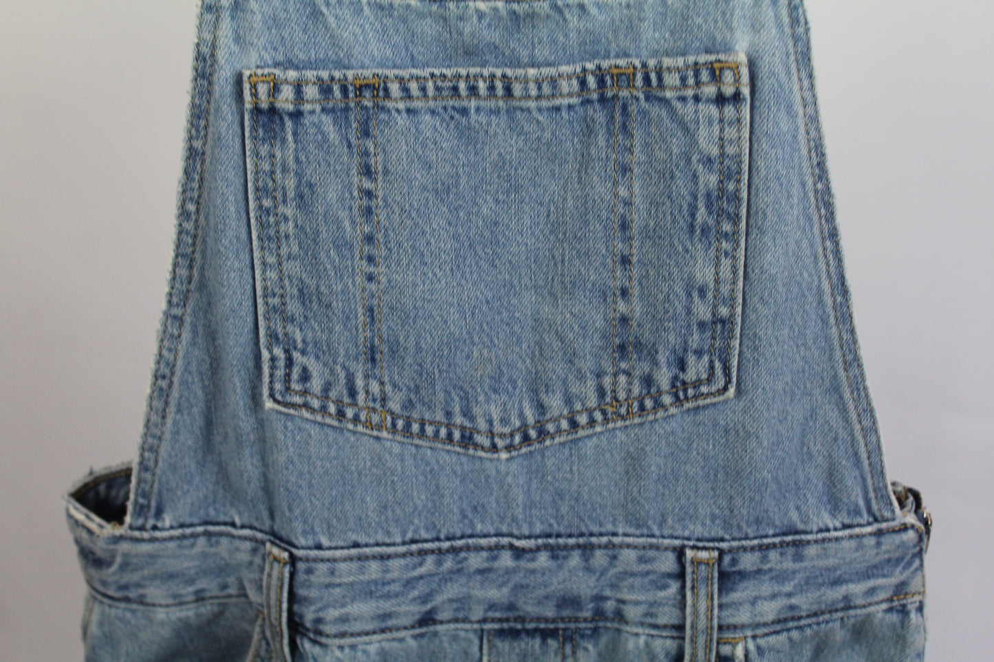 Women's Levi Denim Overalls Partially Distressed Size Medium