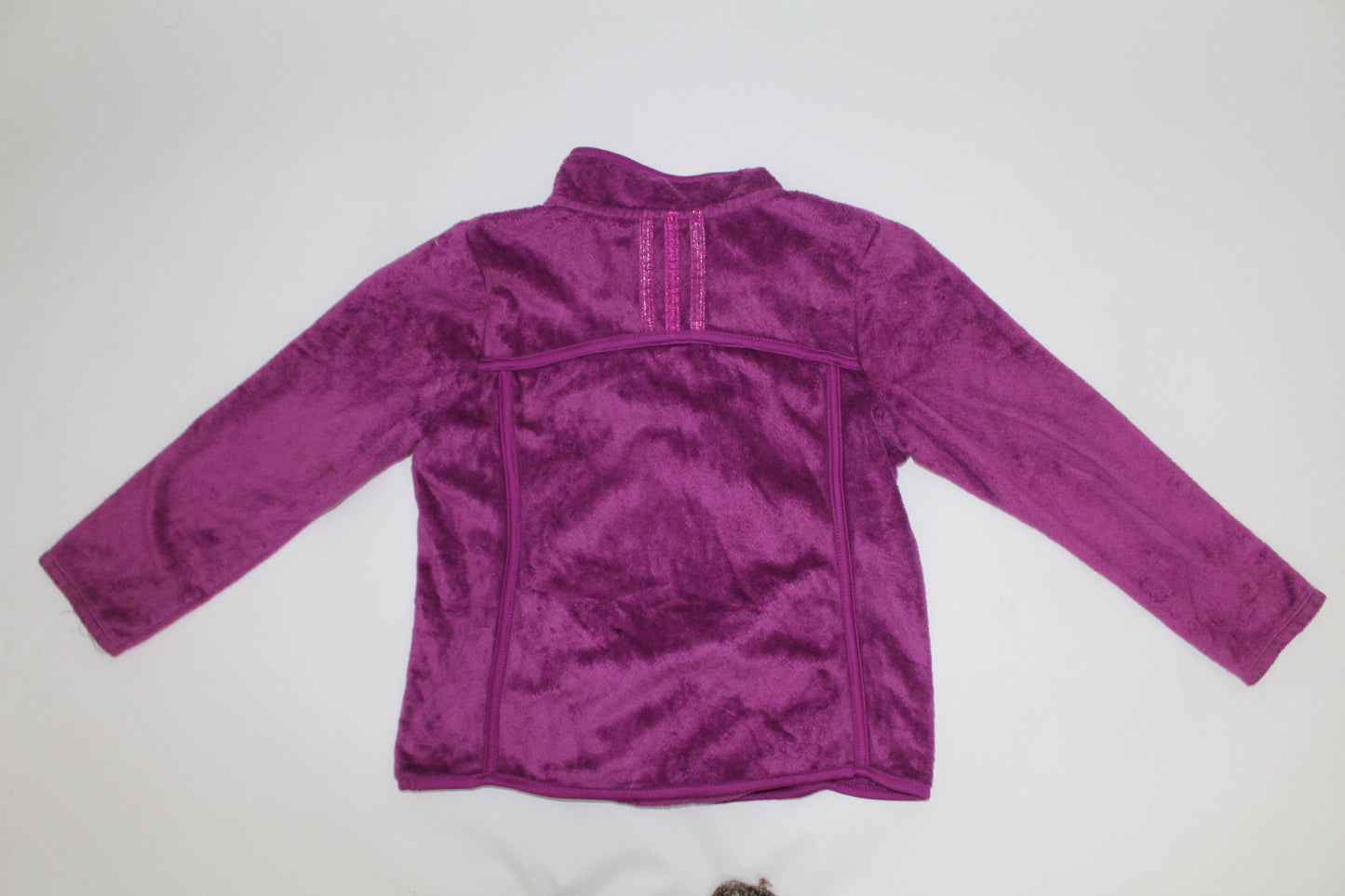Girls’ Adidas Purple Plush Fleece Jacket – Size 6X
