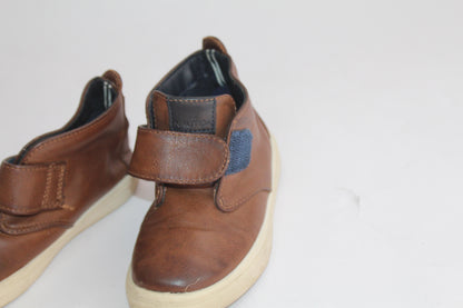 Boys Nautica Pleather Brown High Top Sneakers U.S. Size 9