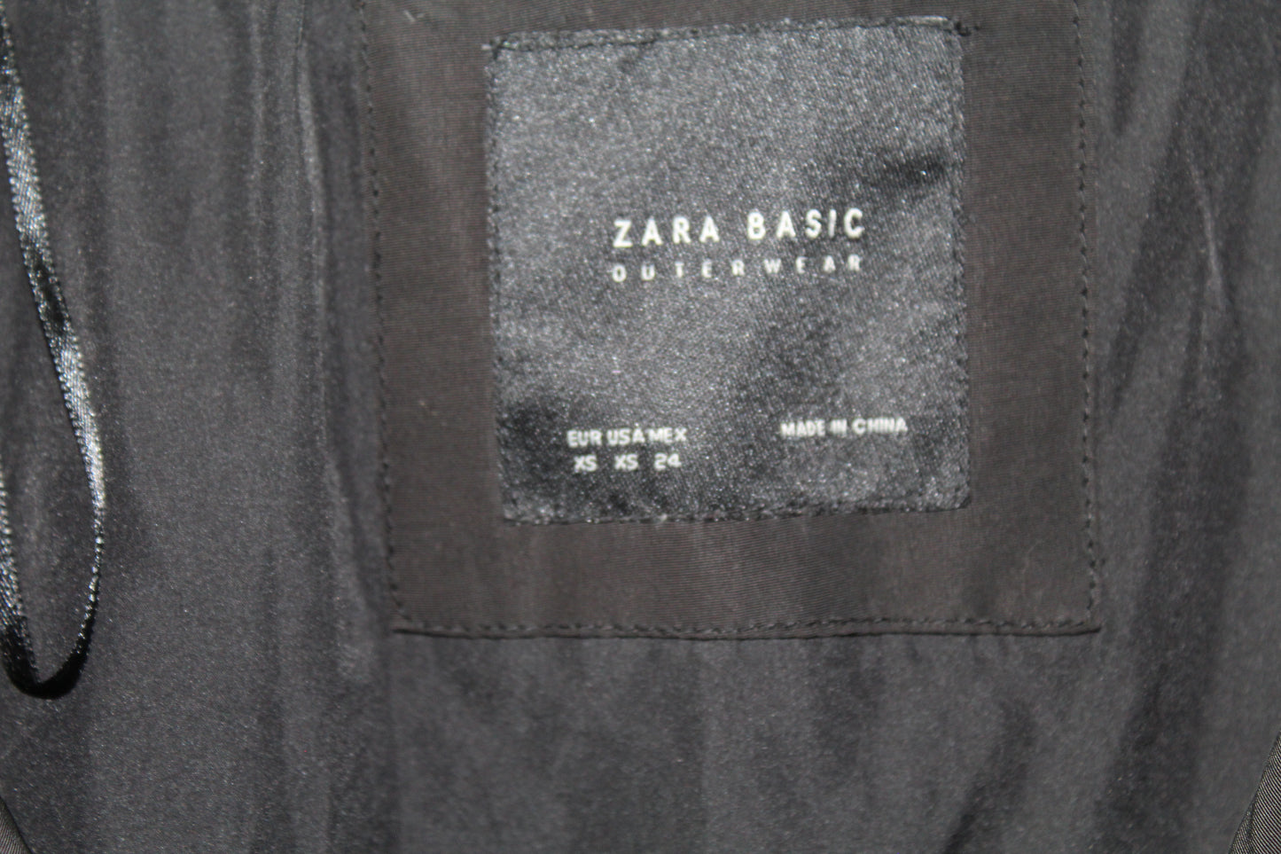 Women's Zara Black Jacket Sold As Is Size XS