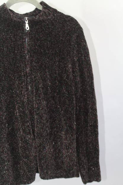 Vintage Zip-Up Sweater Size XL