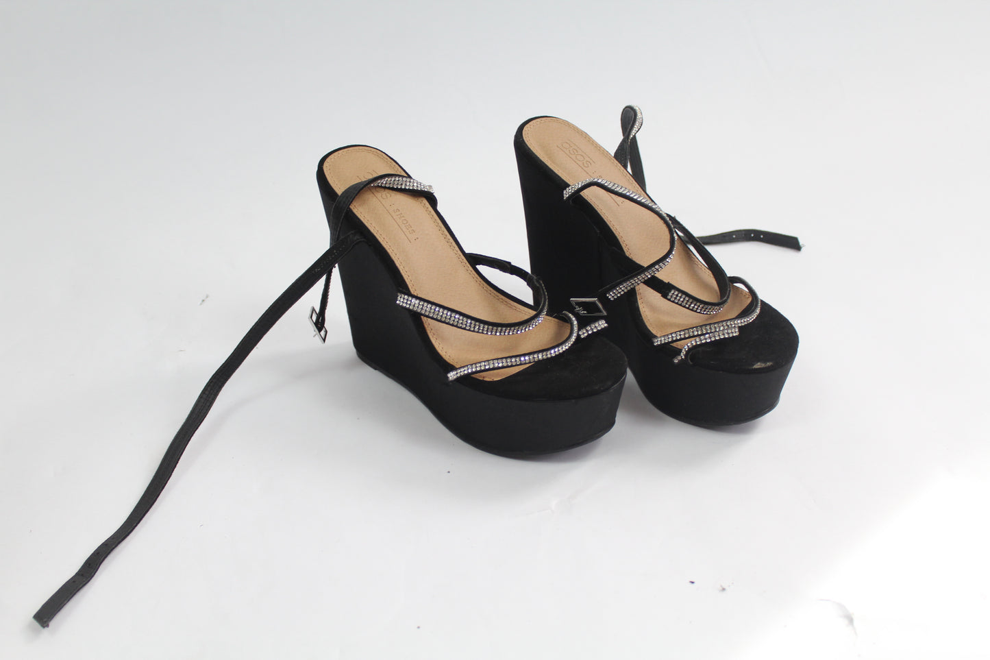 Women's Black Asos Formal Wedges Size 4 - Sold As Is