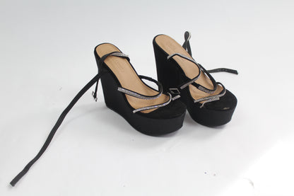 Women's Black Asos Formal Wedges Size 4 - Sold As Is