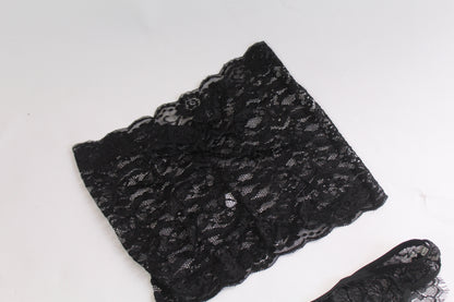 Black Lace Lingerie Block Top w/Underwear - Thrifted New in Bag - Sizes Vary