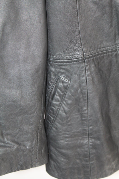 Women's Black Leather Kenneth Cole Reaction Jacket XS