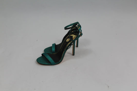 Women's Teal Strap Sparkly Heels Size UK 37 US 6.5/7
