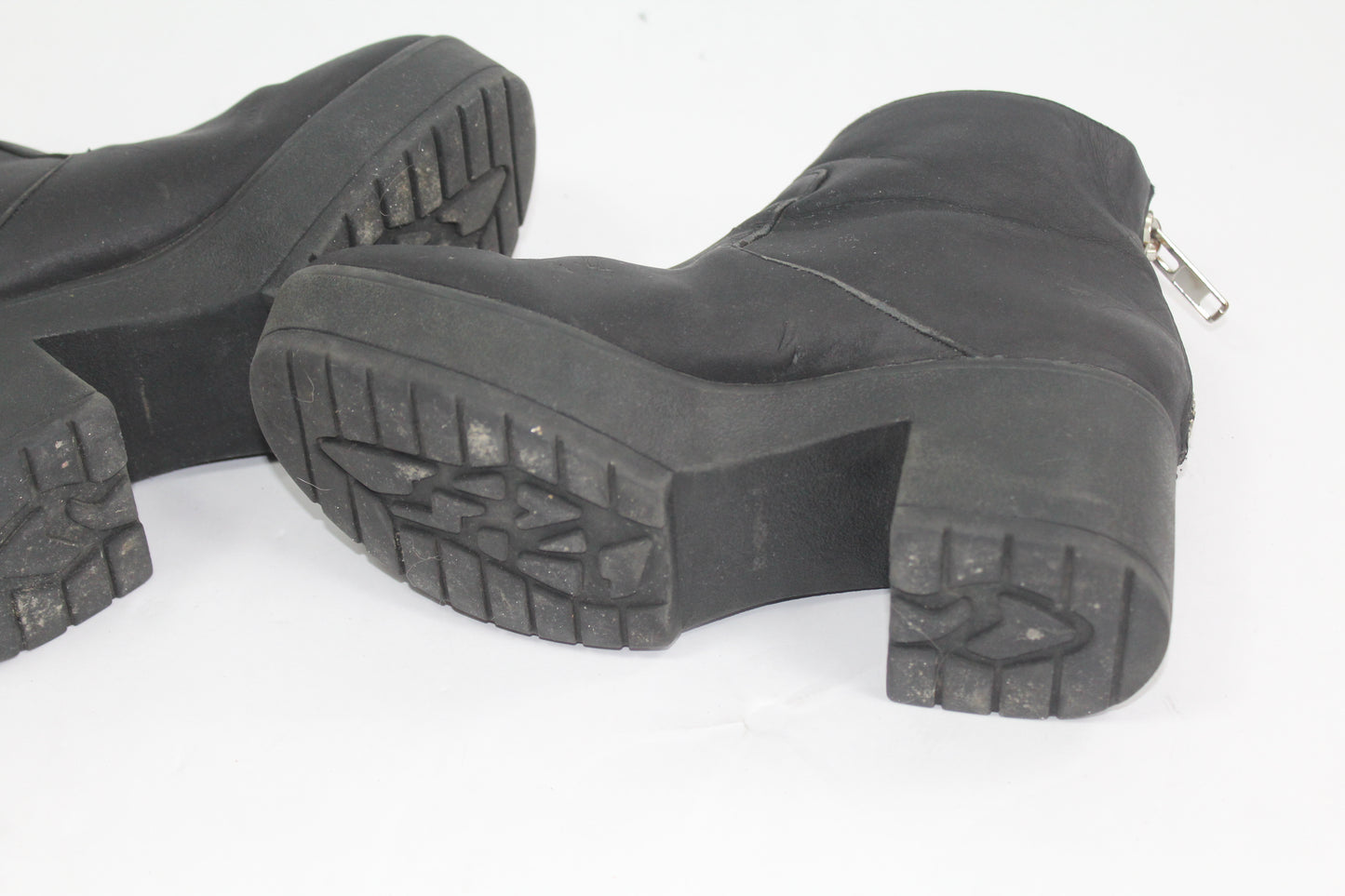 Women's Asos Black Chunk Booties Size 4