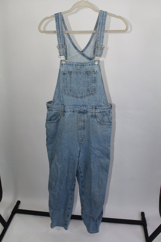 Women's Levi Denim Overalls Partially Distressed Size Medium